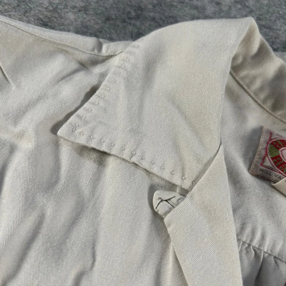 Banana Republic Mill Valley Shirt Mens Small Cream Vintage Rayon Loop Collar